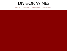 Tablet Screenshot of divisionwines.com